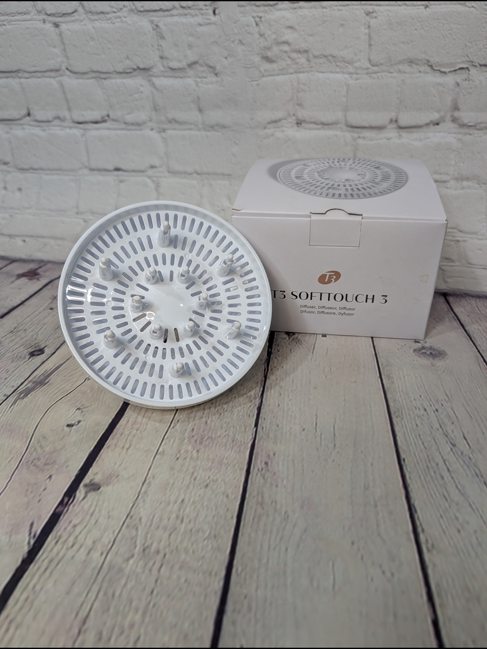 T3 SoftTouch 3 White Hair Dryer Diffuser